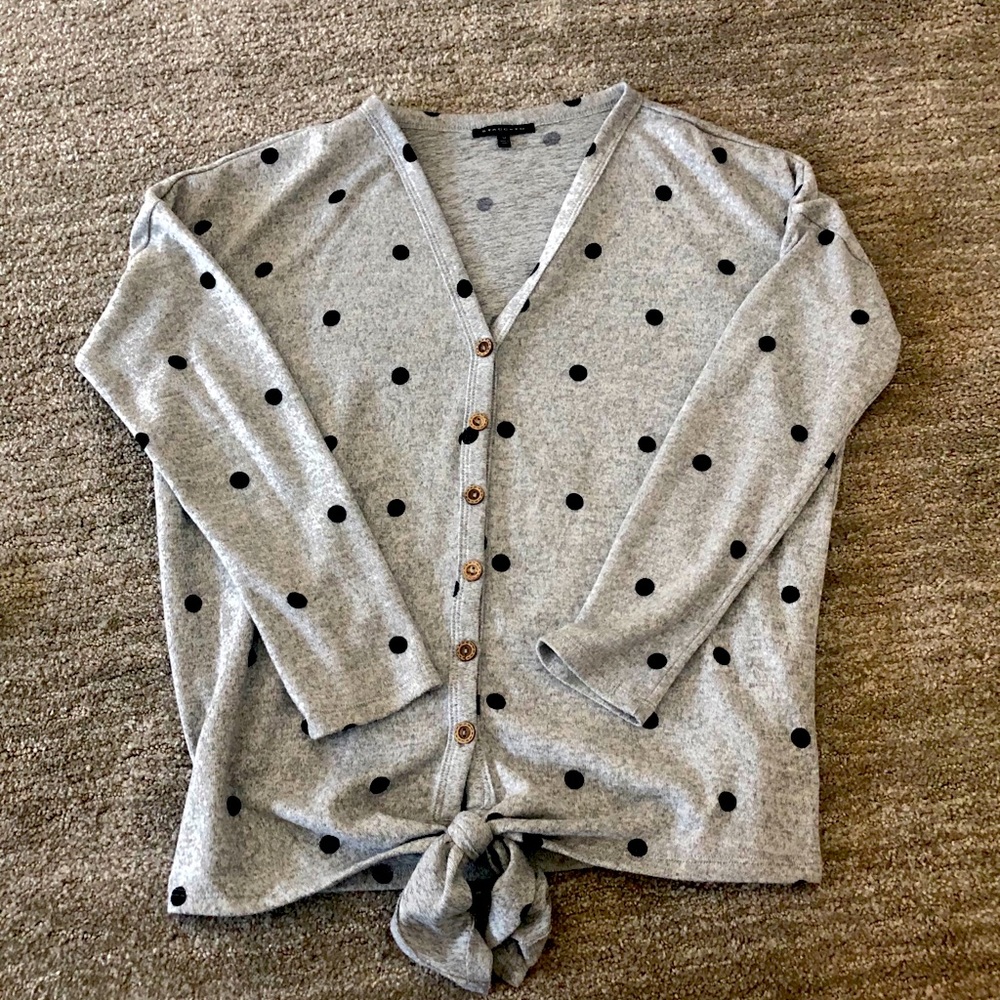 Women’s button down polka dot cardigan